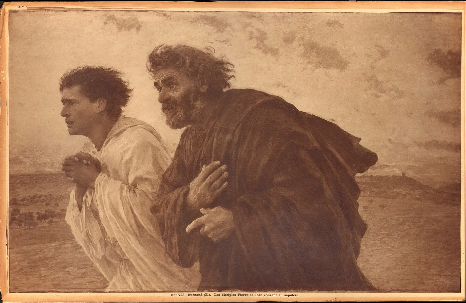 Les disciples Pierre et Jean courant au sépulcre